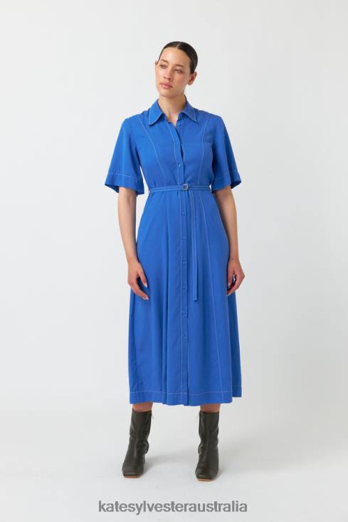 Bernadette shirt dress Blue Kate Sylvester Women Clothing 4T0D123