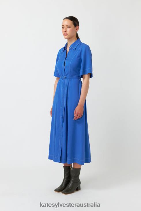 Bernadette shirt dress Blue Kate Sylvester Women Clothing 4T0D123