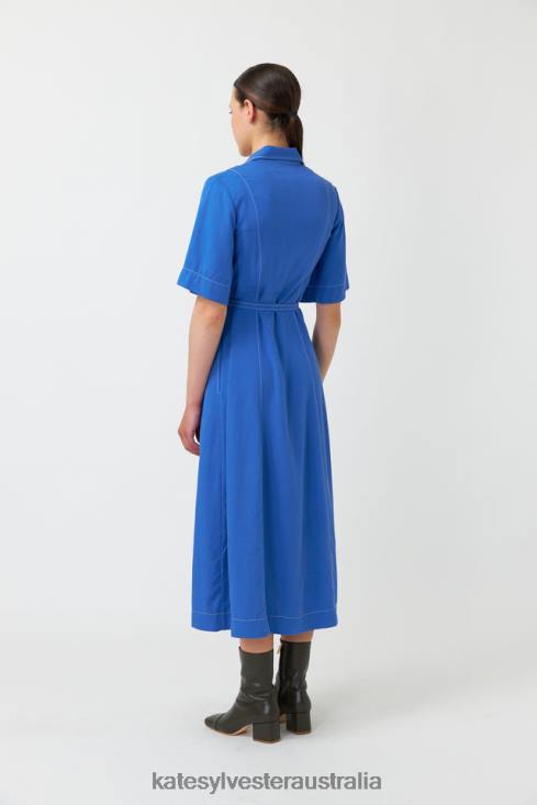 Bernadette shirt dress Blue Kate Sylvester Women Clothing 4T0D123