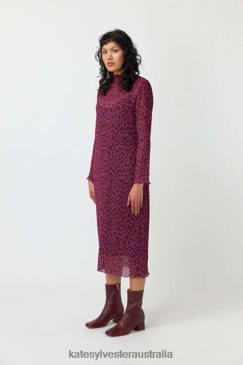 Blooming sheath dress Berry blooms Kate Sylvester Women Clothing 4T0D154