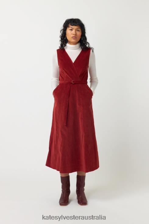 Cord Dress Brick Kate Sylvester Women Clothing 4T0D56