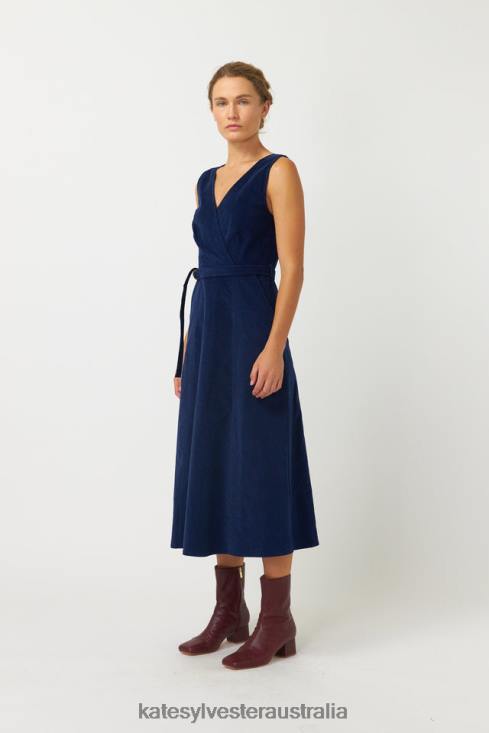 Cord Dress Ink Kate Sylvester Women Clothing 4T0D22