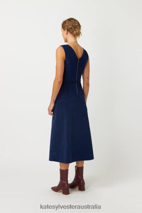 Cord Dress Ink Kate Sylvester Women Clothing 4T0D22