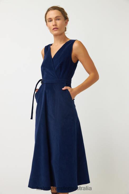 Cord Dress Ink Kate Sylvester Women Clothing 4T0D22