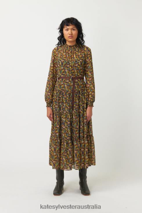 Dimity Dress Olive Kate Sylvester Women Clothing 4T0D65