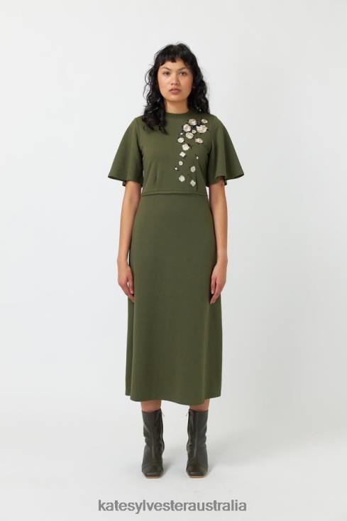 Falling roses dress Olive Kate Sylvester Women Clothing 4T0D93