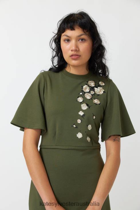 Falling roses dress Olive Kate Sylvester Women Clothing 4T0D93