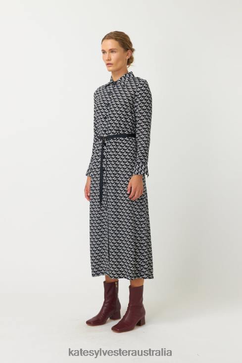 Marion Shirt Dress Black white Kate Sylvester Women Clothing 4T0D10