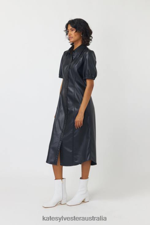 Olive shirt dress Black Kate Sylvester Women Clothing 4T0D124