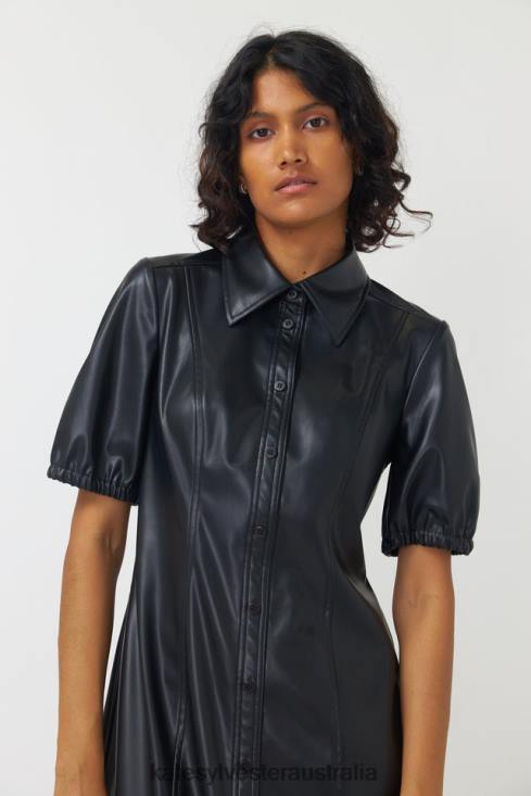 Olive shirt dress Black Kate Sylvester Women Clothing 4T0D124