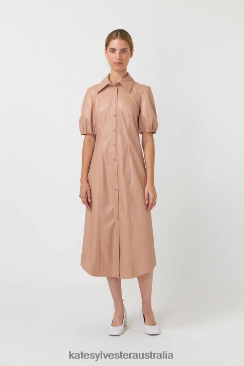 Olive shirt dress Latte Kate Sylvester Women Clothing 4T0D113