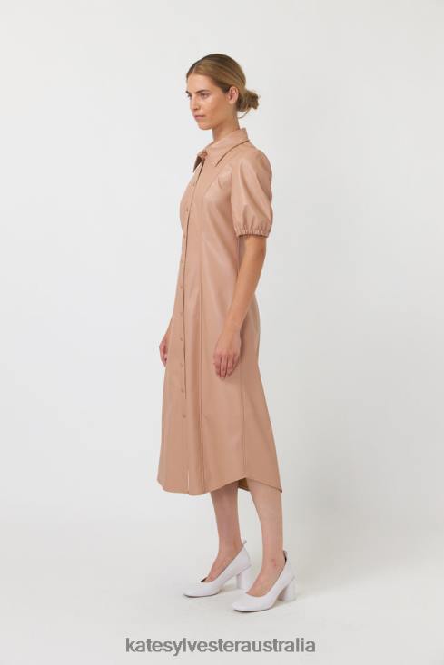 Olive shirt dress Latte Kate Sylvester Women Clothing 4T0D113