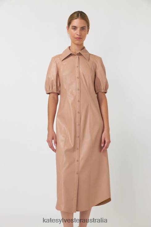 Olive shirt dress Latte Kate Sylvester Women Clothing 4T0D113