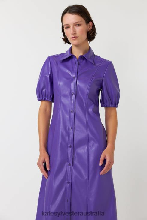Olive shirt dress Purple Kate Sylvester Women Clothing 4T0D114