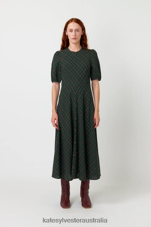 Plaid dress Forest Kate Sylvester Women Clothing 4T0D92