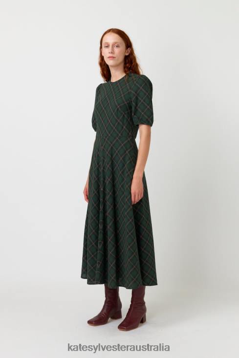 Plaid dress Forest Kate Sylvester Women Clothing 4T0D92