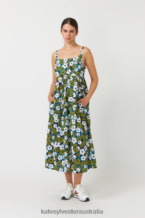 Pop sundress Ivory olive Kate Sylvester Women Clothing 4T0D135