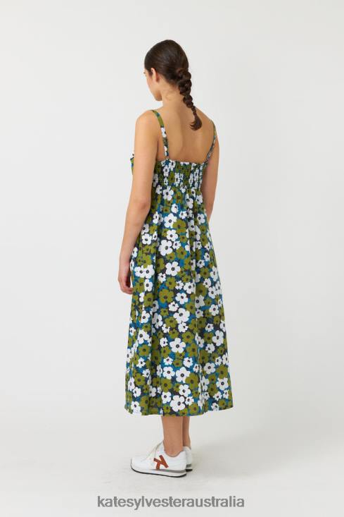 Pop sundress Ivory olive Kate Sylvester Women Clothing 4T0D135