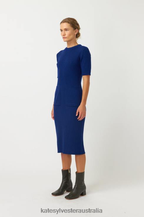 Ribbed Dress Ink Kate Sylvester Women Clothing 4T0D25