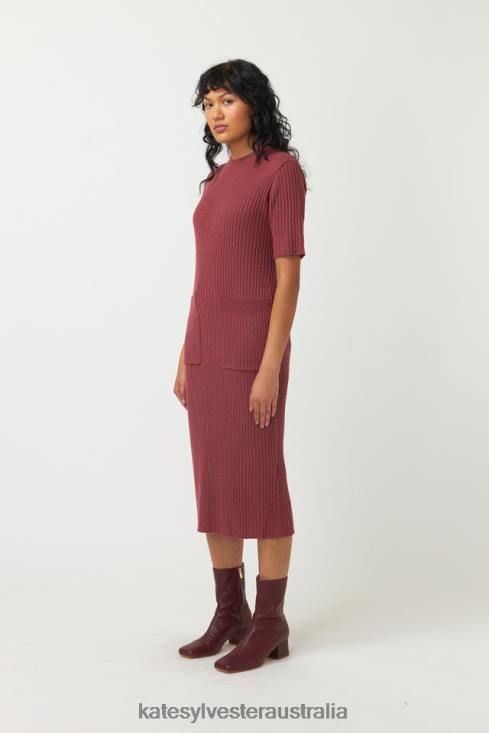 Ribbed Dress Rose Kate Sylvester Women Clothing 4T0D44