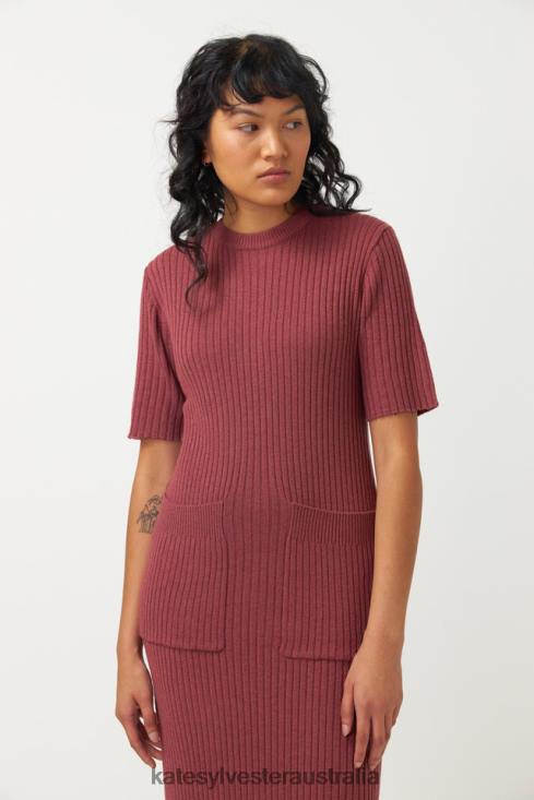 Ribbed Dress Rose Kate Sylvester Women Clothing 4T0D44