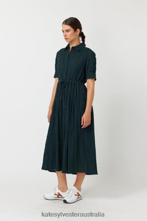 Seersucker shirt dress Forest Kate Sylvester Women Clothing 4T0D136