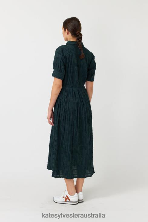 Seersucker shirt dress Forest Kate Sylvester Women Clothing 4T0D136