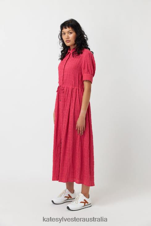 Seersucker shirt dress Pink Kate Sylvester Women Clothing 4T0D149