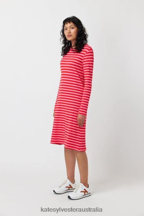 Stripey dress Pink stripe Kate Sylvester Women Clothing 4T0D152