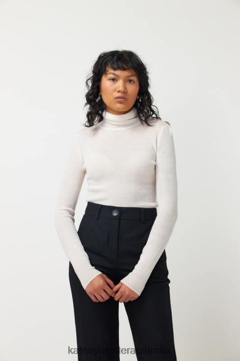 Alice skinny rib Ivory Kate Sylvester Women Clothing 4T0D24