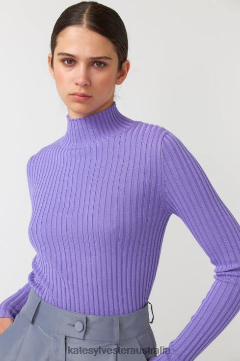 Zora skinny rib Lilac Kate Sylvester Women Clothing 4T0D64