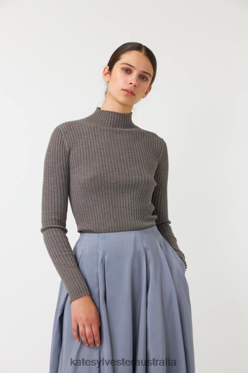 Zora skinny rib Smoke Kate Sylvester Women Clothing 4T0D60