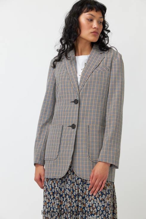 Checked blazer Sandstone Kate Sylvester Women Clothing 4T0D270