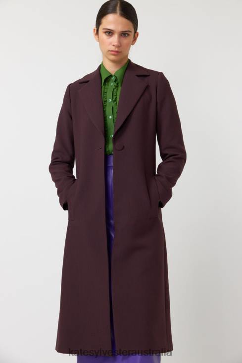 Connor coat Mahogany Kate Sylvester Women Clothing 4T0D278