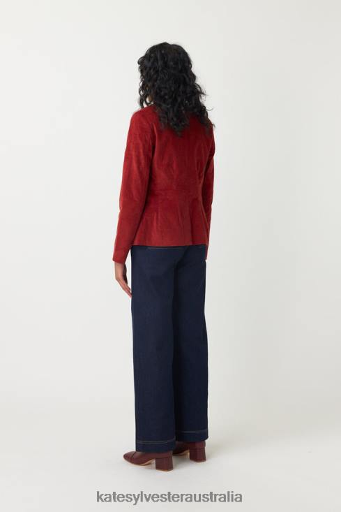 Cord Blazer Brick Kate Sylvester Women Clothing 4T0D55