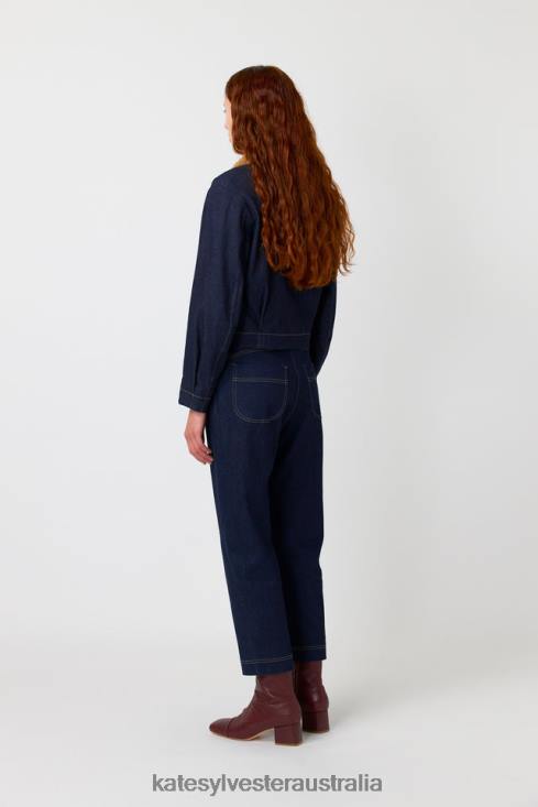 Denim shearling jacket Indigo Kate Sylvester Women Clothing 4T0D265