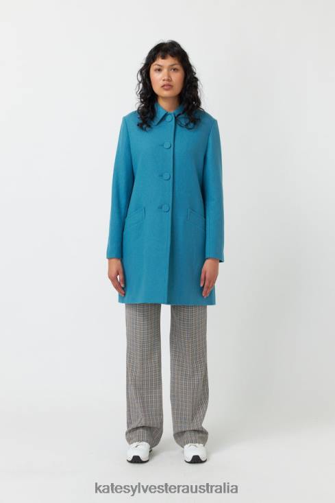 Flannel coat Dusky blue Kate Sylvester Women Clothing 4T0D263