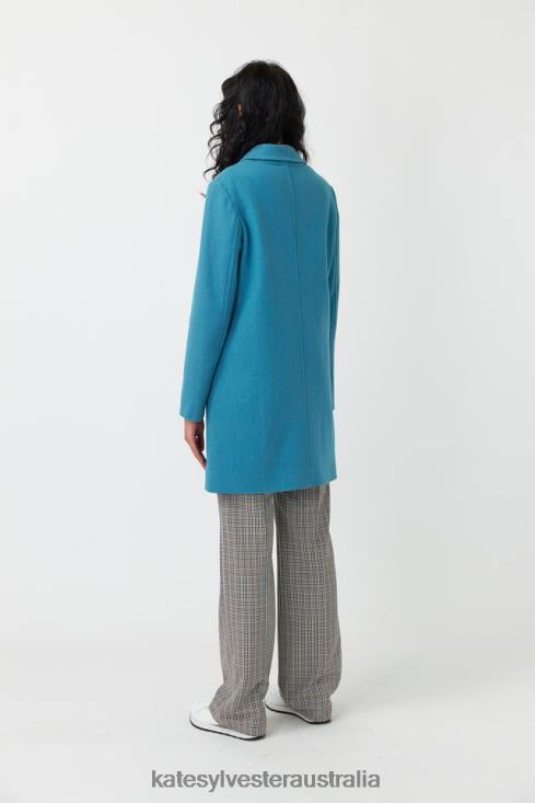 Flannel coat Dusky blue Kate Sylvester Women Clothing 4T0D263