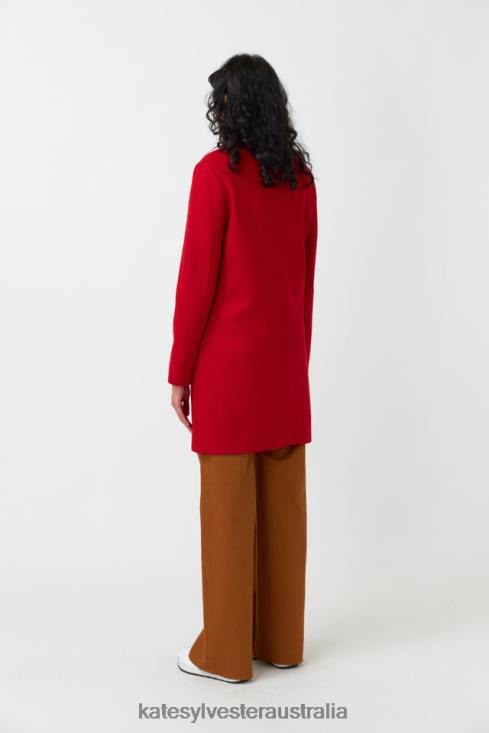 Flannel coat Red Kate Sylvester Women Clothing 4T0D262