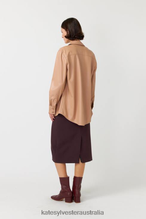 Frances overshirt Latte Kate Sylvester Women Clothing 4T0D281
