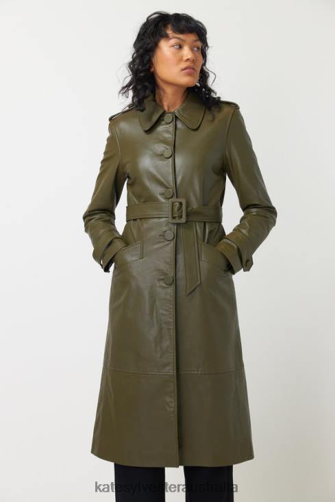 Miller Coat Olive Kate Sylvester Women Clothing 4T0D12