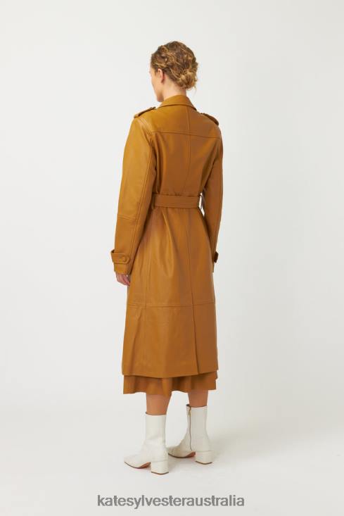 Miller Coat Tan Kate Sylvester Women Clothing 4T0D49