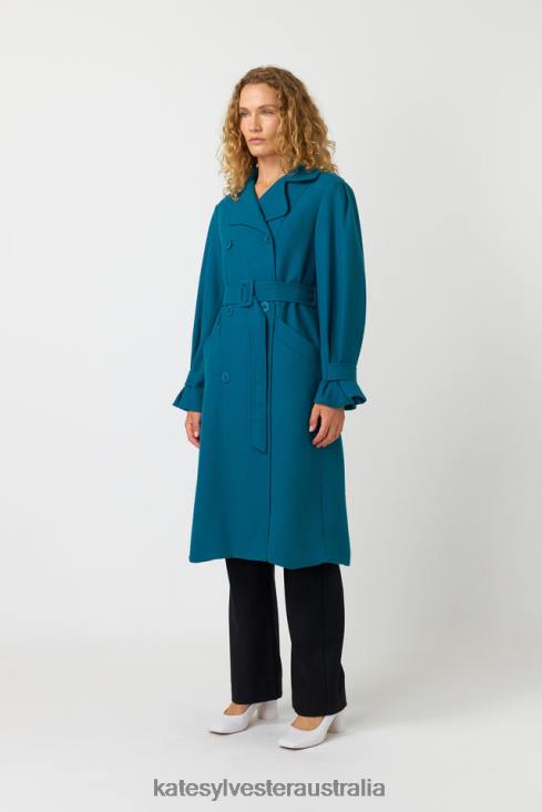 Natalia trench Turquoise Kate Sylvester Women Clothing 4T0D268