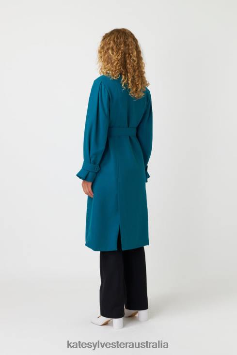 Natalia trench Turquoise Kate Sylvester Women Clothing 4T0D268