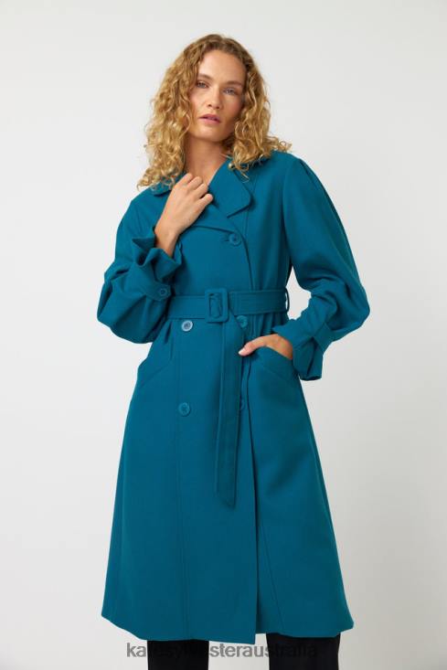 Natalia trench Turquoise Kate Sylvester Women Clothing 4T0D268