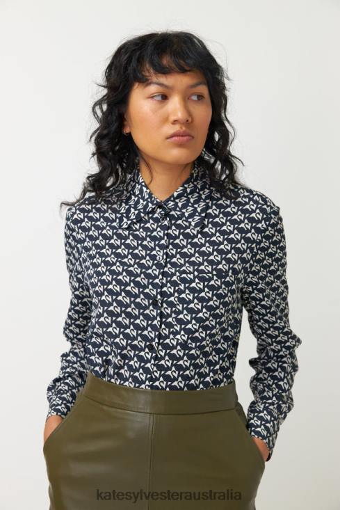 Leda Shirt Black white Kate Sylvester Women Clothing 4T0D9