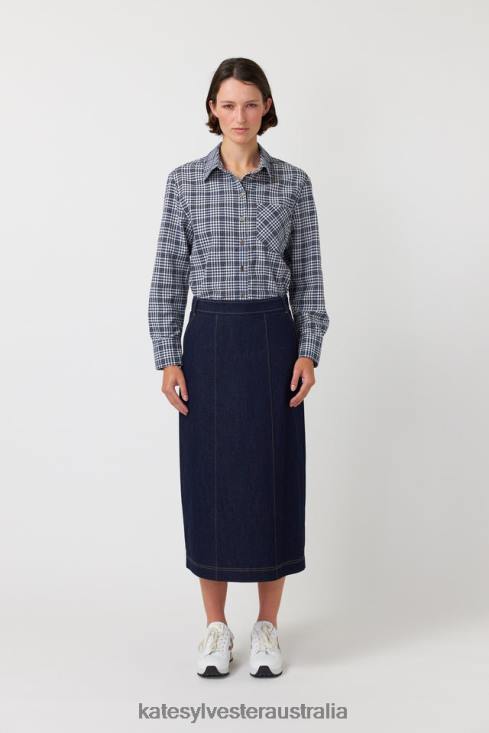 Denim skirt Indigo Kate Sylvester Women Clothing 4T0D302