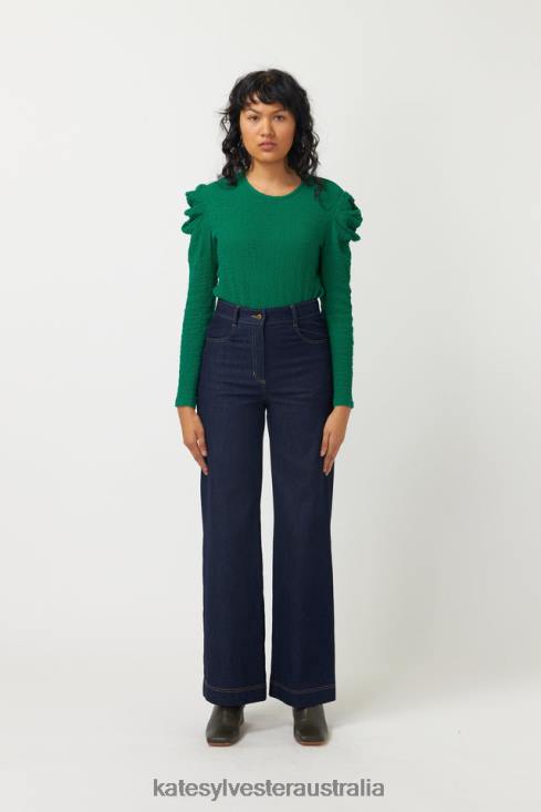 Crinkle Top Grass green Kate Sylvester Women Clothing 4T0D34