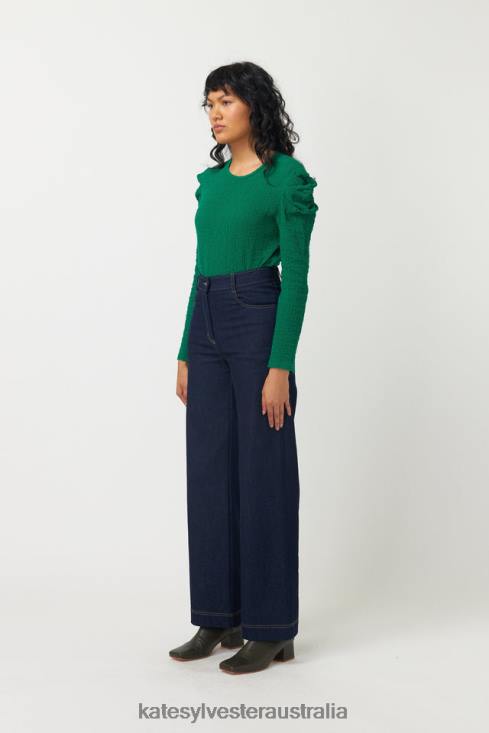 Crinkle Top Grass green Kate Sylvester Women Clothing 4T0D34