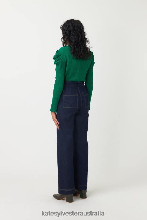 Crinkle Top Grass green Kate Sylvester Women Clothing 4T0D34